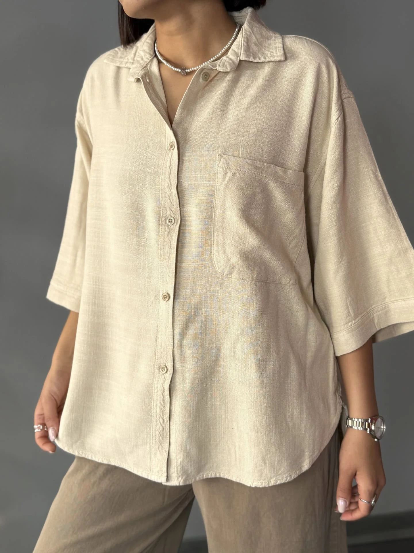 شومیز کرم 83711