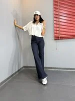 تصویر شلوار نیم بگ 33733 زنانه