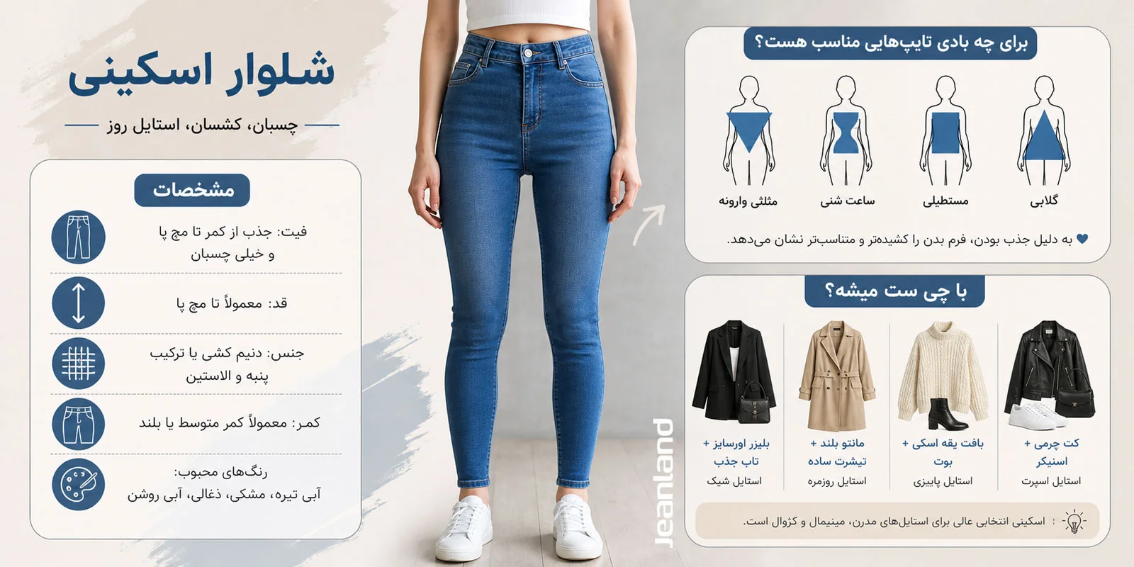 شلوار اسکینی فروشگاه جین لند
